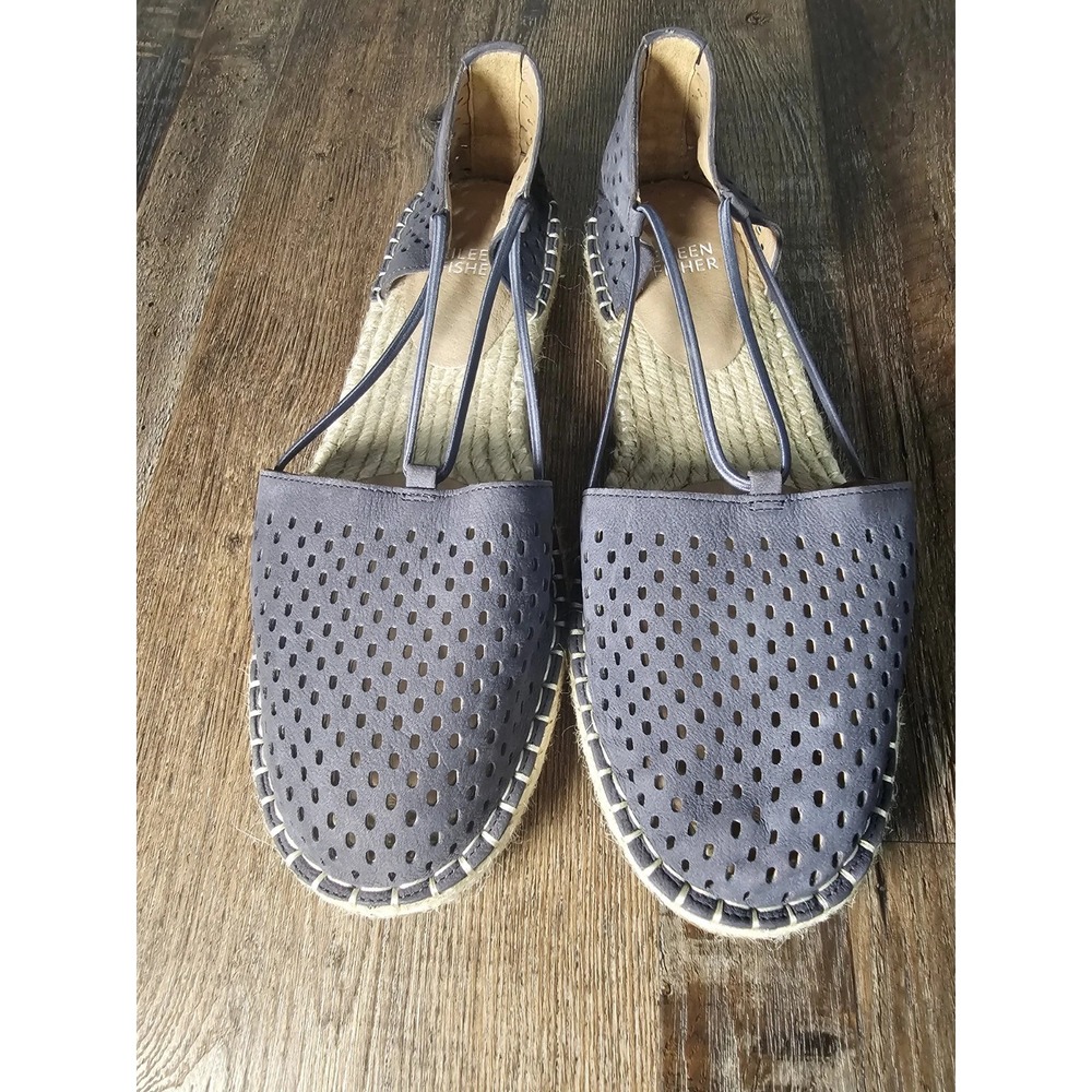 Eileen Fisher Womens Lee 2 In Twilight 9.5 Flats dark blue beach Great tread EUC